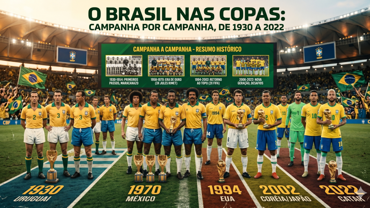 O Brasil nas Copas: Campanha por Campanha, de 1930 a 2022