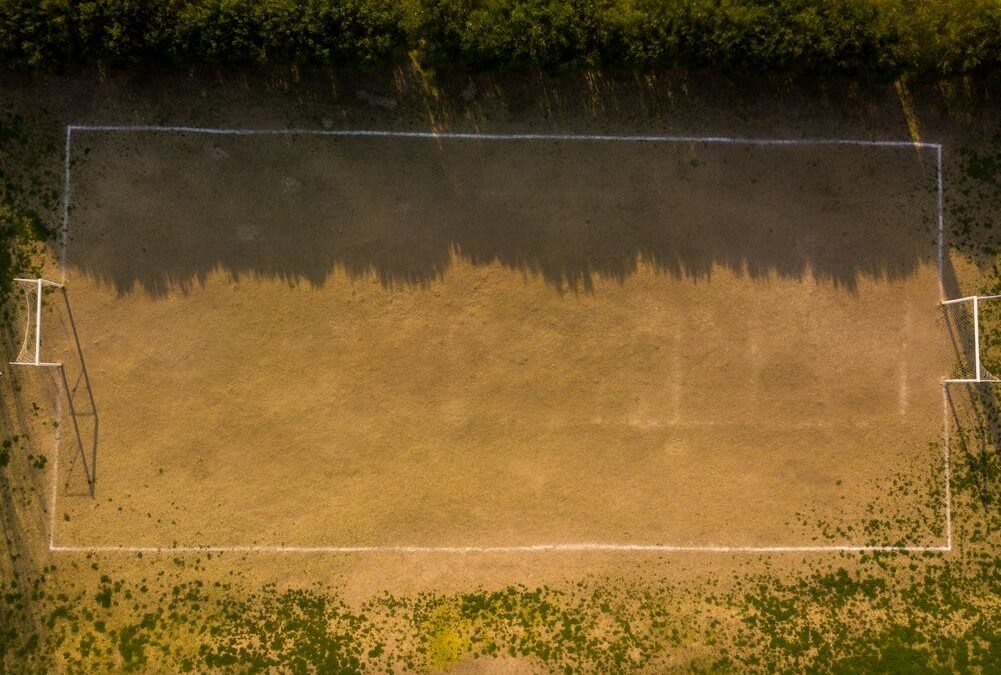 Tabela Copa do Mundo 2026 - Campo de futebol visto de cima